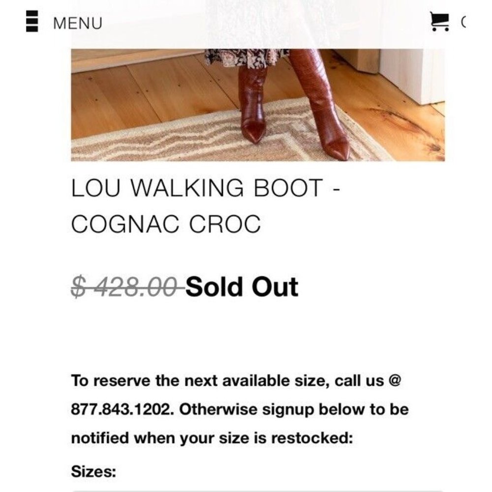 NEW Emerson Fry Sz.6.5-7 LOU WALKING BOOT COGNAC CROC BROWN LEATHER Slight imper - Picture 10 of 11